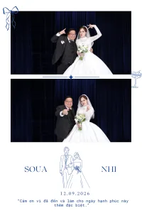 Photobooth wedding trong không gian tiệc cưới tại Đà Nẵng
