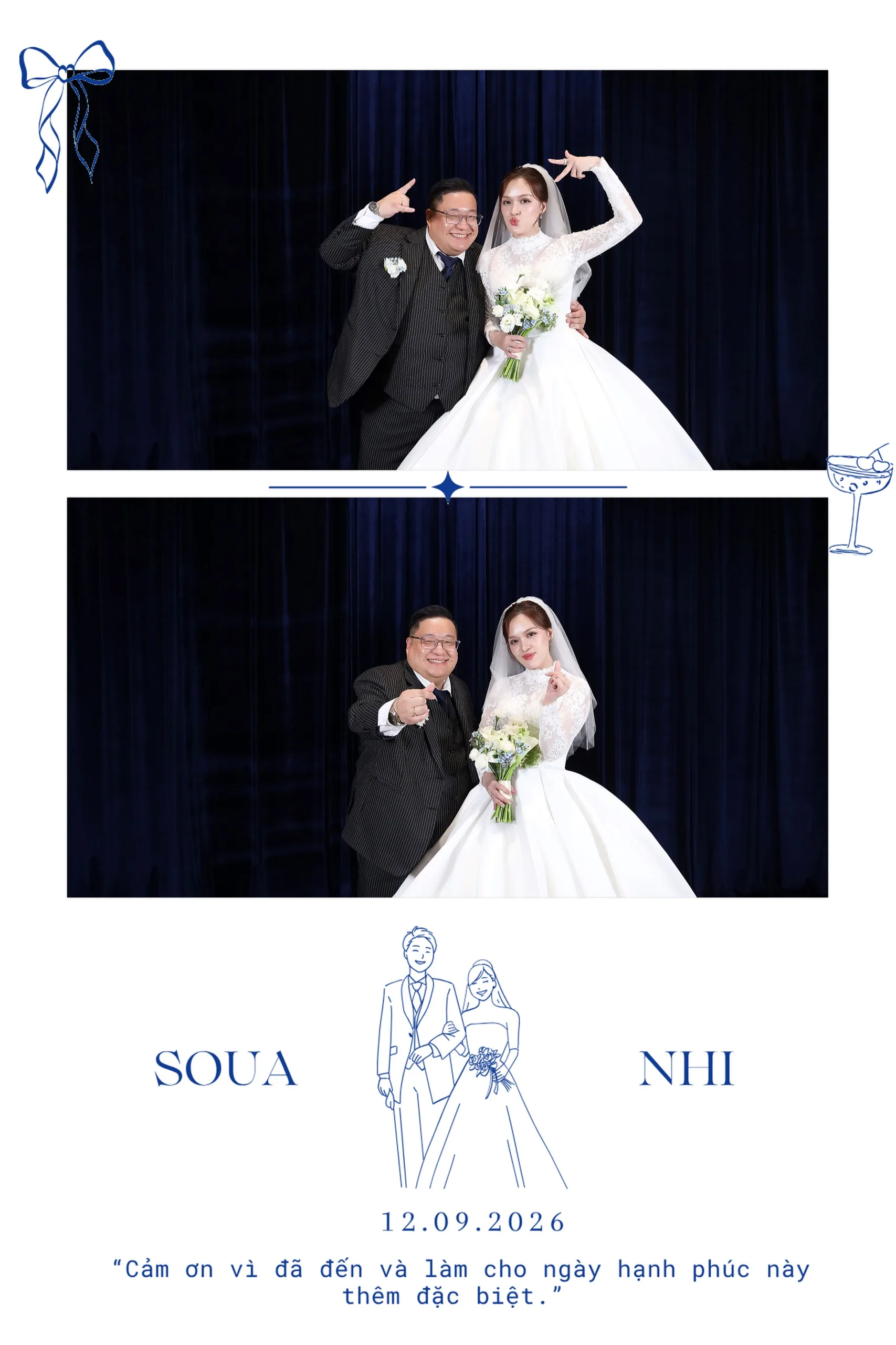Photobooth wedding trong không gian tiệc cưới tại Đà Nẵng