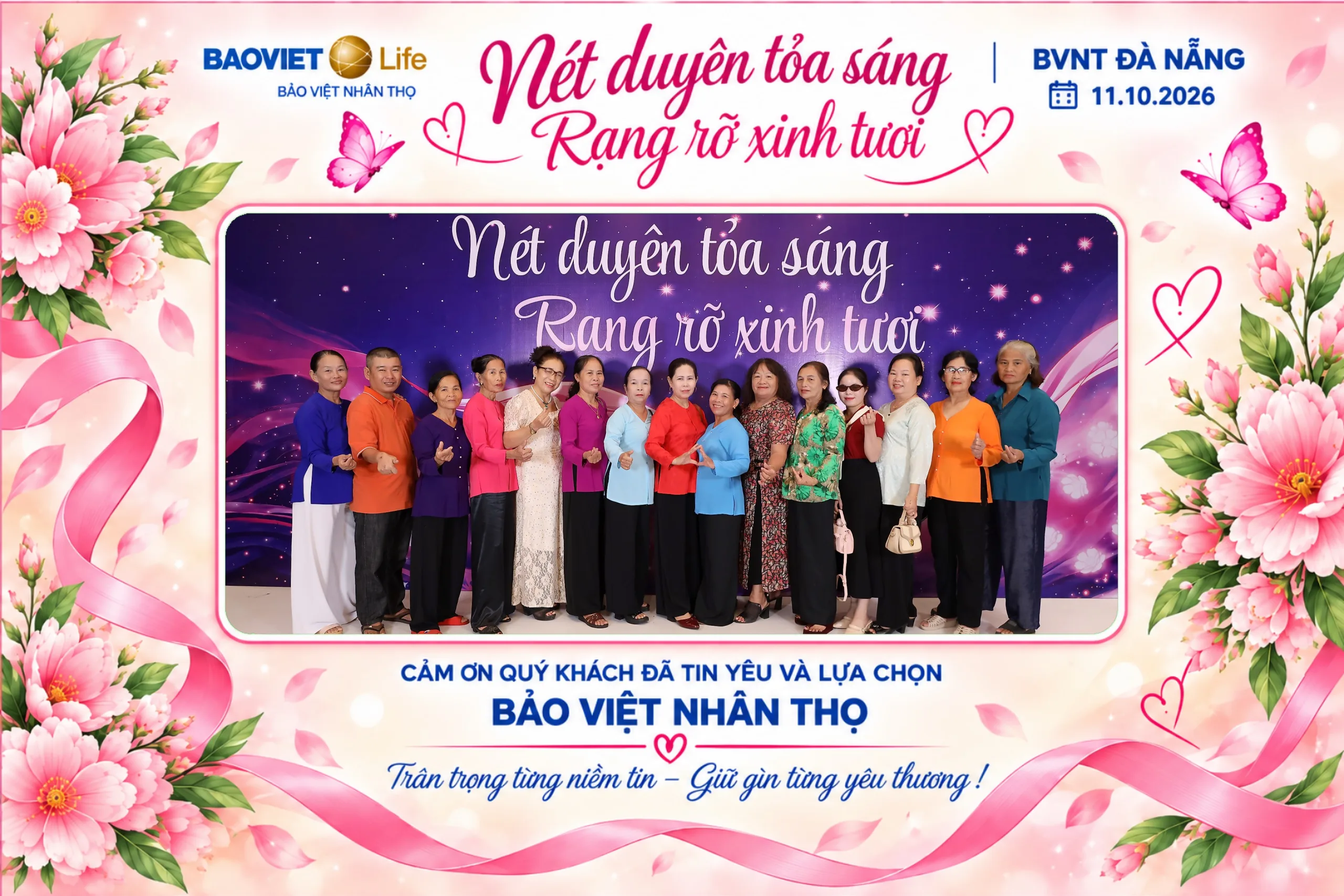 Frame photobooth event thiết kế theo nhận diện thương hiệu